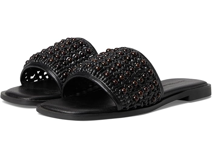 (取寄) ラッキーブランド レディース ビーデッド フラッツ サンダル Lucky Brand women Gidya Beaded Flat Sandals Black/Brown