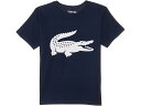 (取寄) ラコステ キッズ ボーイズ オーバーサイズ エックスエックスエル ロゴ テニス T-シャツ (ビッグ キッド) Lacoste Kids boys Oversized XXL Logo Tennis T-shirt (Big Kid) Navy Blue