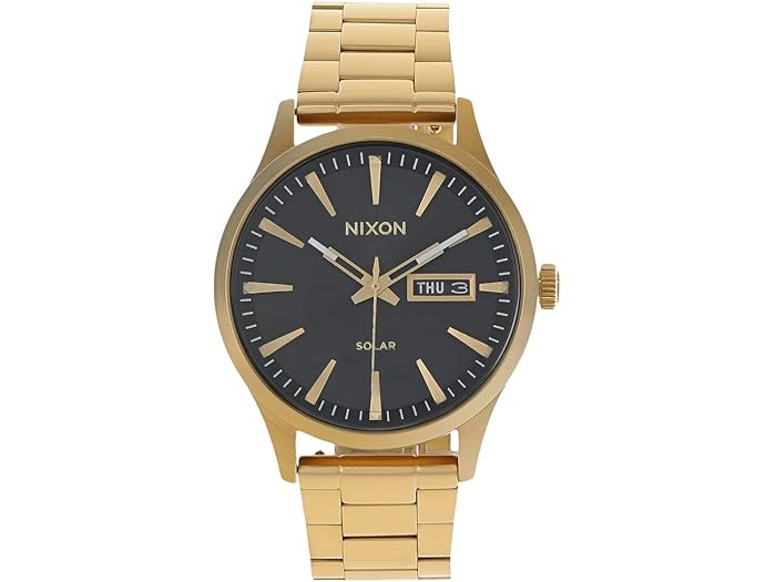 (取寄) ニクソン メンズ セントリー ソーラー ステインレス スティール Nixon men Sentry Solar Stainless Steel All Gold/Black