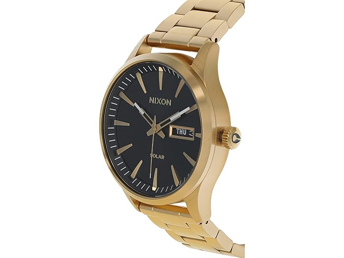 (取寄) ニクソン メンズ セントリー ソーラー ステインレス スティール Nixon men Sentry Solar Stainless Steel All Gold/Black