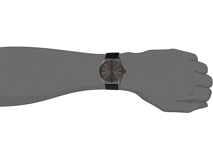 (取寄) ニクソン メンズ セントリー レザー Nixon men Sentry Leather Gunmetal/Black