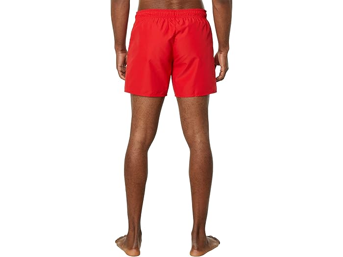 (取寄) ラコステ メンズ ソリッド エラスティック ウェスト スイム トランクス Lacoste men Solid Elastic Waist Swim Trunks Red/Green