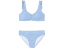 (取寄) ロキシー キッズ ガールズ チェック ミー アウト ビキニ セット (ビッグ キッド) Roxy Kids girls Check Me Out Bikini Set (Big Kid) Blue(4)