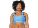 (取寄) アンダーアーマー レディース プラス サイズ クロスバック ミッド ブラ Under Armour women Plus Size Crossback Mid Bra Horizon Blue/Midnight Navy/White(4)