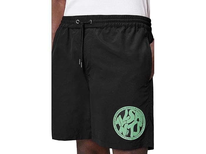 (取寄) オールセインツ メンズ ディストーション スイム ショート AllSaints men Distortion Swim Short Jet Black