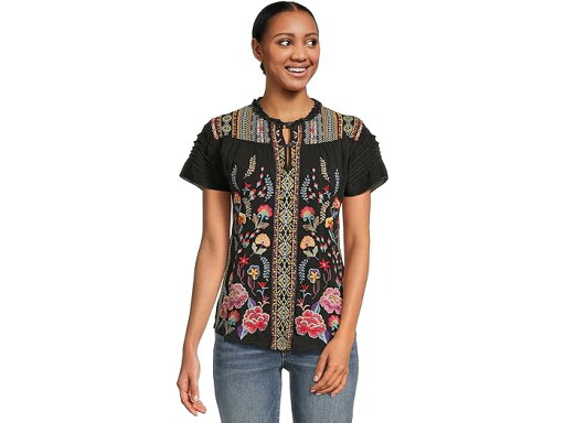 (取寄) ジョニー ワズ レディース ブラウザ Johnny Was women Lafaret Blouse Black (取寄) ジョニー ワズ レディース ブラウザ Johnny Was women Lafaret Blouse Black
