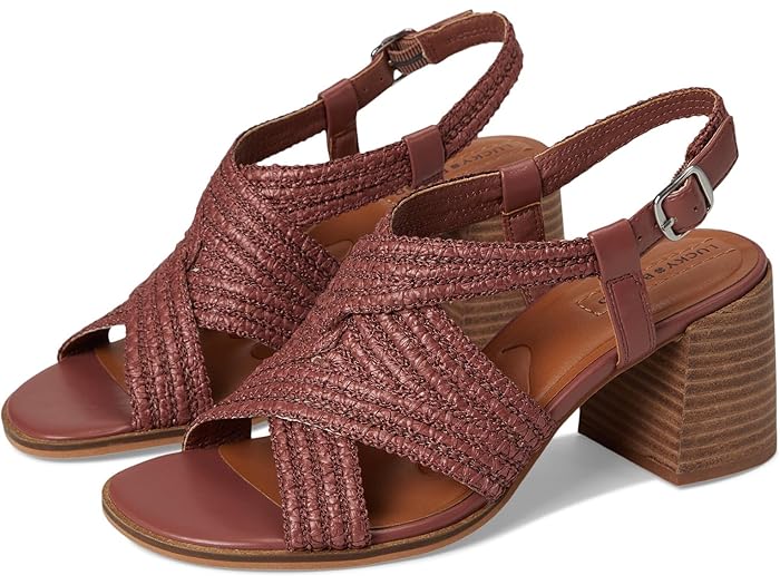 (取寄) ラッキーブランド レディース カット アウト ヒールド サンダル Lucky Brand women Sasina Cut Out Heeled Sandals Rose Dusk