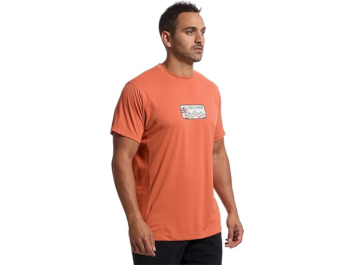 (取寄) コロンビア メンズ ゼロ ルールズ ライト ショート スリーブ グラフィック クルー Columbia men Zero Rules Light Short Sleeve Graphic Crew Tuscan/Actively Cooled