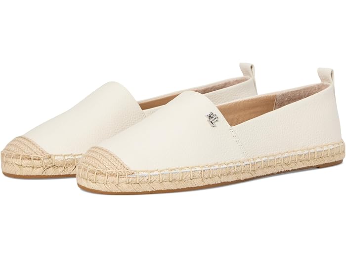 楽天スウィートラグ（取寄） ローレン ラルフローレン レディース キャメリン Iv タンブルド レザー エスパドリーユ Lauren Ralph Lauren women Cameryn Iv Tumbled Leather Espadrille Soft White