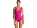 (取寄) ローレン ラルフローレン レディース ビーチ クラブ ソリッド ラッフル サープリス ワンピース Lauren Ralph Lauren women Beach Club Solid Ruffle Surplice One-Piece Freesia(4)