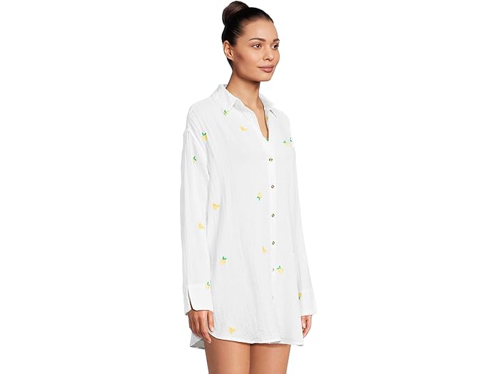(取寄) リリー ピュリッツァー レディース クウィットニー ロング-スローブ カバー Lilly Pulitzer women Kwitney Long-Sleeve Cover Honeycomb Lemon Bee Half Drop