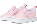 (取寄) バンズ キッズ キッズ スリッポン V (トドラー/リトル キッド) Vans Kids kids Slip-On V (Toddler/Little Kid) Satin Rose Pink/White