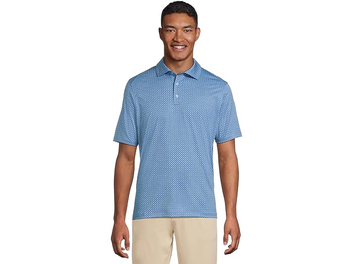 (取寄) ジョンストン&マーフィー メンズ XC4 パフォーマンス クール ディグリー トーナル ゲオ ポロ Johnston & Murphy men Xc4 Performance Cool Degree Tonal Geo Polo Geo Circle/Blue