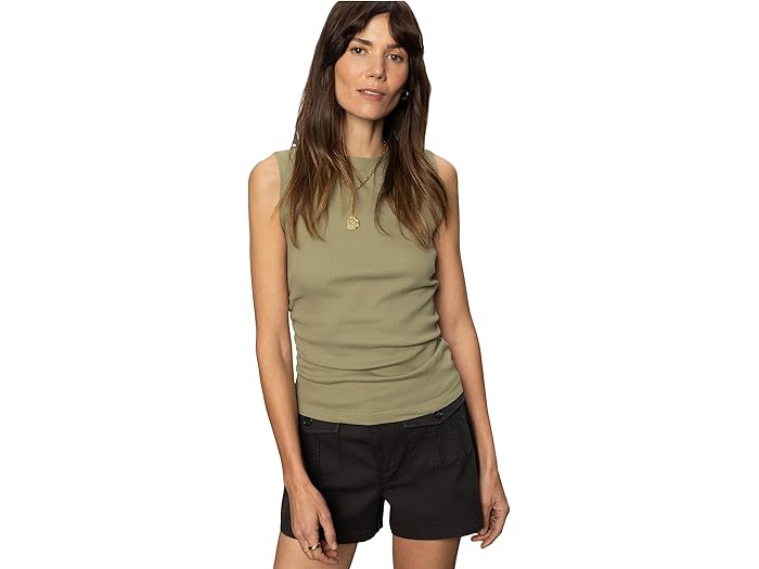 (取寄) サンクチュアリ レディース リブド ルーシュド タンク Sanctuary women Ribbed Ruched Tank Sage