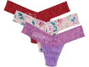 (取寄) ハンキー パンキー レディース シグニチャー レース ロウ ライズ トング 3-パック Hanky Panky women Signature Lac...