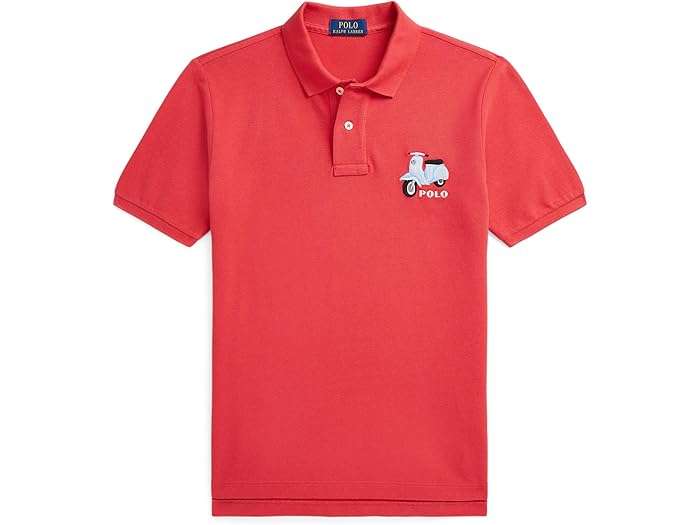(取寄) ラルフローレン キッズ ボーイズ コットン ポロ シャツ (ビッグ キッド) Polo Ralph Lauren Kids boys Scooter-Embroidered Cotton Polo Shirt (Big Kid) Starboard Red