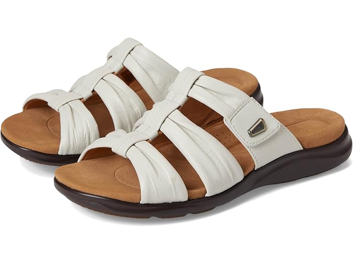 () 顼 ǥ ȥ꡼ 饤 Clarks women Kitly Slide Cream Leather