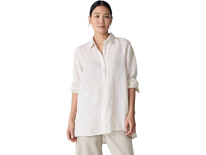 (取寄) アイリーン フィッシャー レディース クラシック カラー シャツ Eileen Fisher women Classic Collar Shirt Chalk