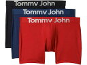 (取寄) トミー ジョン メンズ 360 スポーツ ミクロ 4 ボクサー ブリーフ 3-パック Tommy John men 360 Sport Micro 4" Boxer Brief 3-pack Black, Dress Blues, Haute Red