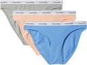 (取寄) カルバンクライン アンダーウェア レディース モダン ロゴ ビキニ 3-パック Calvin Klein Underwear women Modern Logo Bikini 3-Pack Glacier/Melon Frenzy/Grey Heather