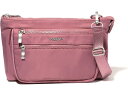 (取寄) バッガリーニ レディース ポケット ベルト バッグ ウェスト パック アンド クロスボディ Baggallini women Pocket Belt Bag Waist Pack And Crossbody Mauve Twill(4)