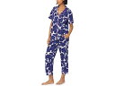 (取寄) ベッドヘッドパジャマズ レディース コットン ニット ショート スリーブ クロップド Pj セット Bedhead PJs women Cotton ...
