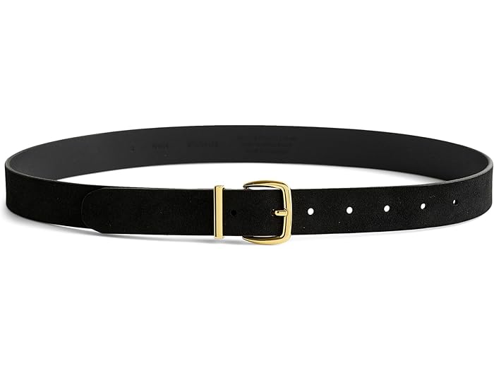 (取寄) メイドウェル レディース ザ エッセンシャル スエード ベルト Madewell women The Essential Suede Belt True Black