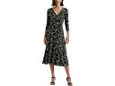 (取寄) ローレン ラルフローレン レディース フローラル サープリス ストレッチ ジャージ ドレス Lauren Ralph Lauren women Flo...