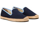 (取寄) ソルドス レディース スモーキング スリッパ エスパドリーユ Soludos women Smoking Slipper Espadrille Dark Navy / Light Blue