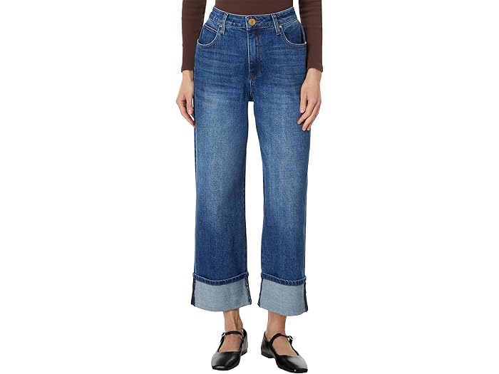 (取寄) カット フロム ザ クロス レディース ピティート シエナ ハイライズ ワイド アップ 5 イン アラート KUT from the Kloth women Petite Sienna High-Rise Wide Leg-Roll Up 5" in Alert Alert