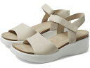 (取寄) エコー レディース フロート ウェッジ コルク サンダル ECCO women Flowt Wedge Cork Sandal Limestone(4)