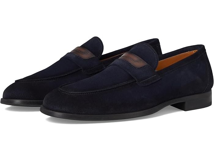 () ޥʡ   ڥˡ Magnanni men Keagan Penny Navy/Brown Suede