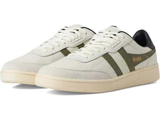 (取寄) ゴーラ メンズ コンタクト レザー Gola men Contact Leather Off-White/Khaki/Black (取寄) ゴーラ メンズ コンタクト レザー Gola men Contact Leather Off-White/Khaki/Black