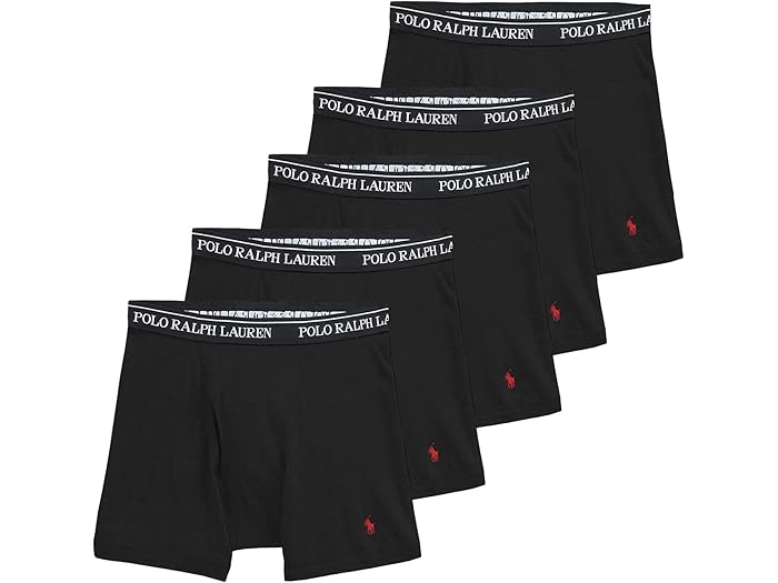 楽天スウィートラグ（取寄） ラルフローレン メンズ 5-パック ボクサー ブリーフ Polo Ralph Lauren men 5-Pack Boxer Brief Black 1