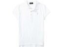 (取寄) ラルフローレン キッズ ガールズ ショート スリーブ メッシュ ポロ シャツ (ビッグ キッズ) Polo Ralph Lauren Kids girls Short Sleeve Mesh Polo Shirt (Big Kids) White