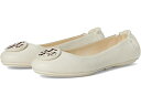 (取寄) トリーバーチ レディース ミニー トラベル バレエ ウィズ レザー ロゴ Tory Burch women Minnie Travel Ballet With Leather Logo Light Cream