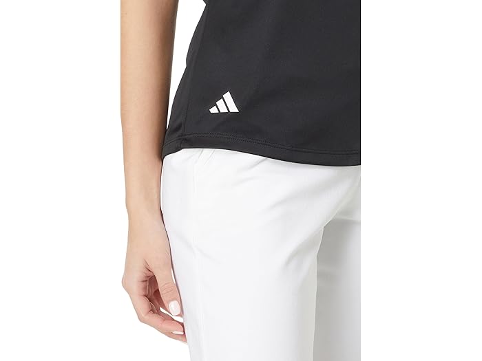 (取寄) アディダス ゴルフ レディース パフォーマンス ソリッド ショート スリーブ ポロ adidas Golf women Performance Solid Short Sleeve Polo Black