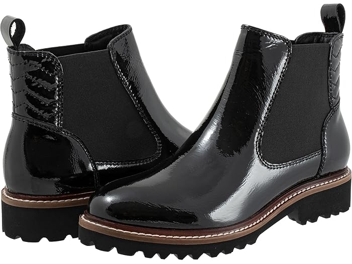 () եȥ ǥ ǥ SoftWalk women Indy Black Patent