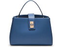 (取寄) アンクライン レディース ミニマル サッチェル ウィズ エナメル ターンロック Anne Klein women Minimal Satchel with Enamel Turnlock Elemental Blue(4)