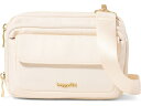 (取寄) バッガリーニ レディース モダン ダブル ジップ クロスボディ Baggallini women Modern Double Zip Crossbody Coconut Twill(4)