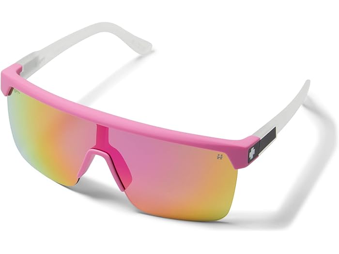 (取寄) スパイ フリン 5050 シールド サングラス Spy Optic Flynn 5050 Shield Sunglasses Matte Neon Pink Matte Translucent White/Happy Bronze Pink Mirror