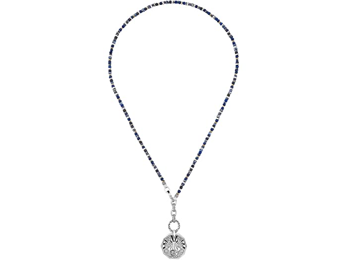 (取寄) ジョン ハーディ クラシック チェイン ペンダント ネックレス John Hardy Classic Chain Reticulated Transformable Pendant Necklace Lapis Lazuli/Hematite/Pyrite/Kyanite Beads