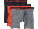 (取寄) アンダーアーマー メンズ 3-パック パフォーマンス テック プリント 6インチ ボクサー ブリーフ Under Armour men 3-pack Performance Tech Print 6” Boxer Briefs Fire