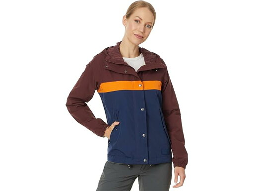 (取寄) エルエルビーン レディース マウンテン クラシック レイン ジャケット L.L.Bean women Mountain Classic Rain Jacket Burgundy Brown/Nautical Navy