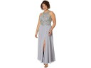 (取寄) ベッツィアンドアダム レディース ロング メタリック ビーデッド トップ Betsy & Adam women Long Metallic Beaded Top Grey/Gunmetal(4)