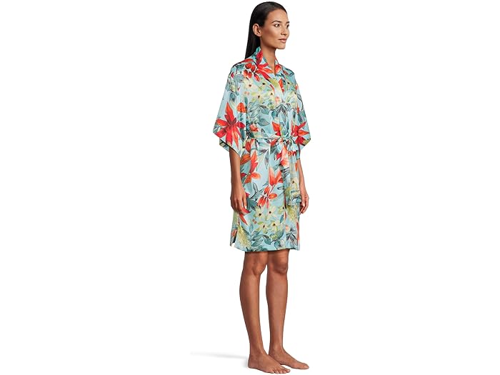 (取寄) N バイ ナトリ レディース トロピカル ブリーズ サテン ラップ N by Natori women Tropical Breeze Satin Wrap Blue 2