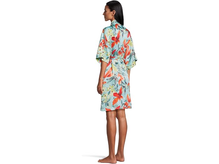 (取寄) N バイ ナトリ レディース トロピカル ブリーズ サテン ラップ N by Natori women Tropical Breeze Satin Wrap Blue 3