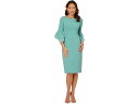 (取寄) アドリアナ パぺル レディース ニット クレープ ティアード スリーブ ドレス Adrianna Papell women Knit Crepe Ti...
