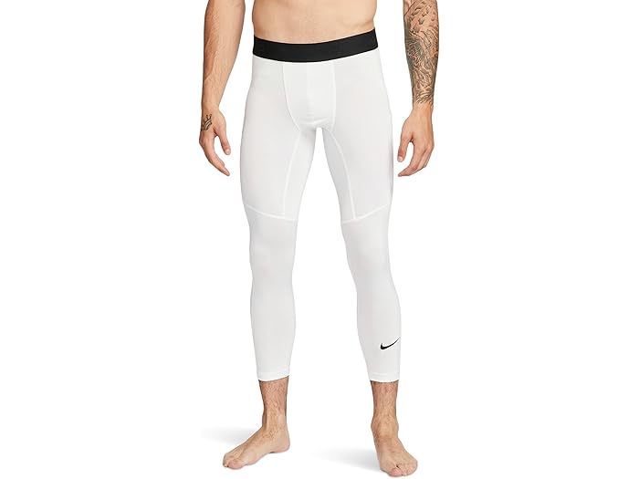 (取寄) ナイキ メンズ プロ ドライ-フィット 3/4 タイツ Nike men Pro Dri-FIT 3/4 Tights White/Black