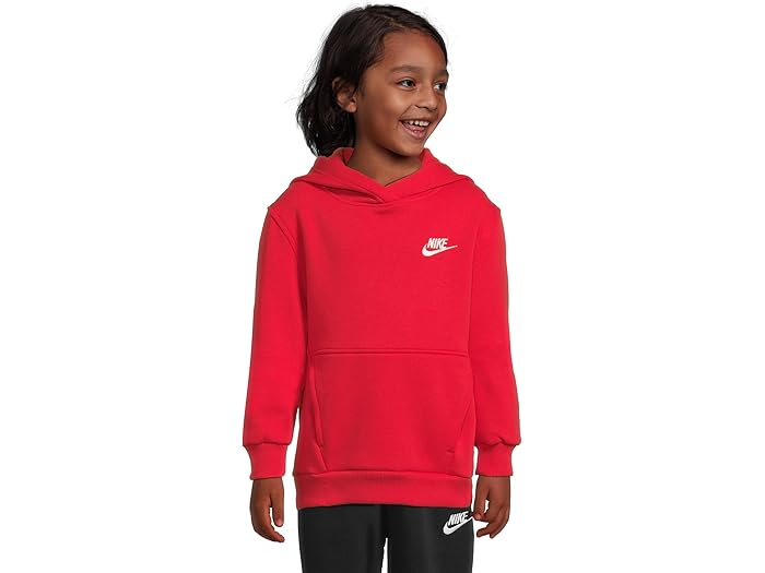 (取寄) ナイキ キッズ キッズ スポーツウェア クラブ フリース ブーディ (リトル キッド/ビッグ キッド) Nike Kids kids Sportswear Club Fleece Hoodie (Little Kid/Big Kid) University Red/White